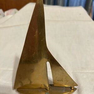 Enesco Brass Sailboat Decor